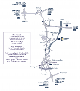 Plan d'accès à Centrale Nantes