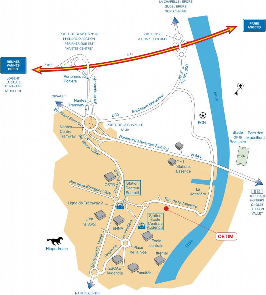 Plan d'accès Cetim Nantes